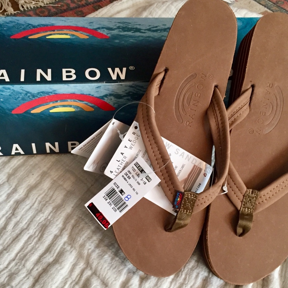 Rainbow Flip Flops